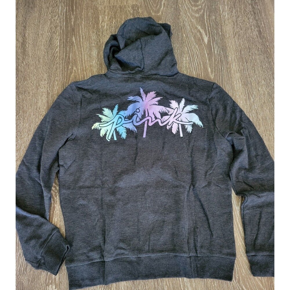VS PINK BLING HOODIE PALM TREE SHINE M full zip